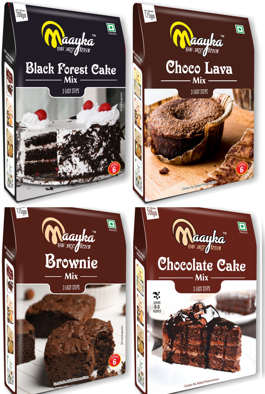 Image of Maayka - Ek Atoot Rishta Maayka Black Forest+Brownie+Choco Lava+Chocolate Cake -750Gm 750 g