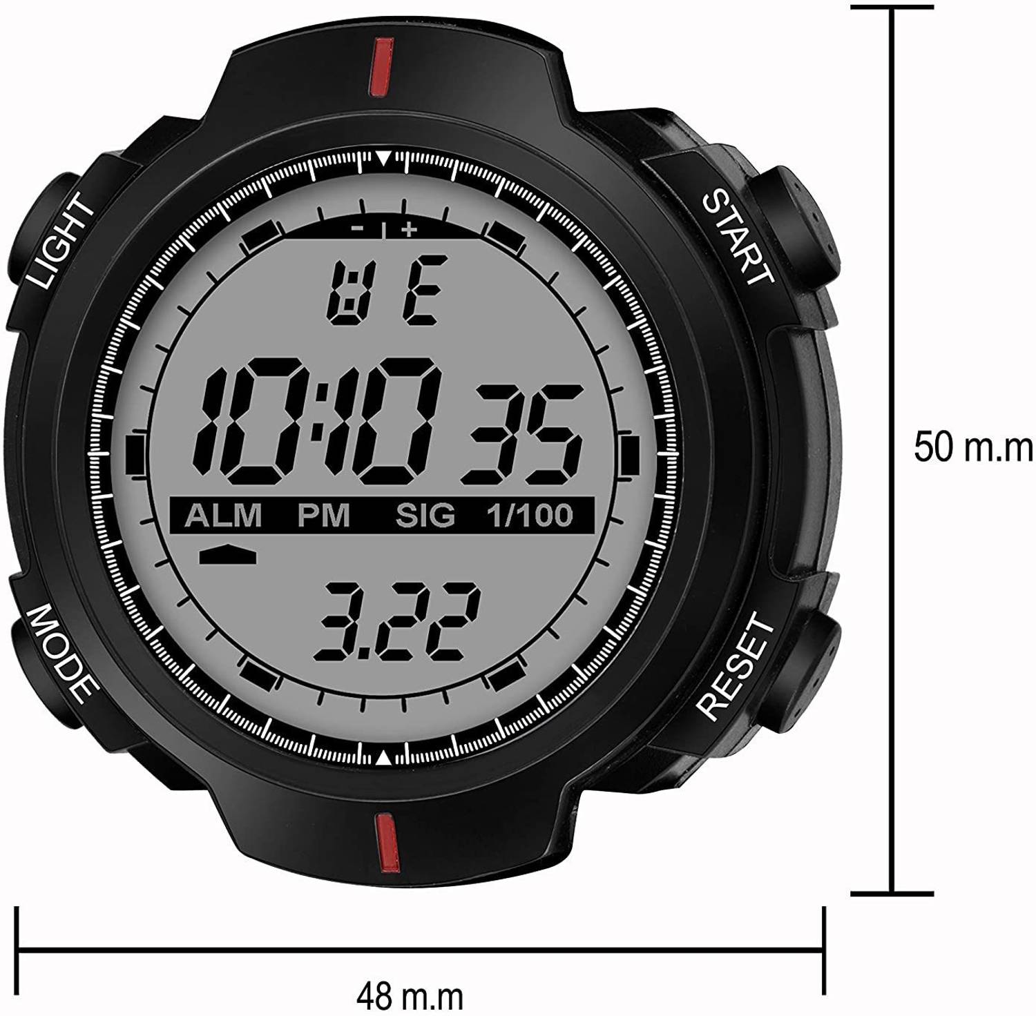 rv traders SPFIT-1109 Black Digital Sports Watch - Image 3