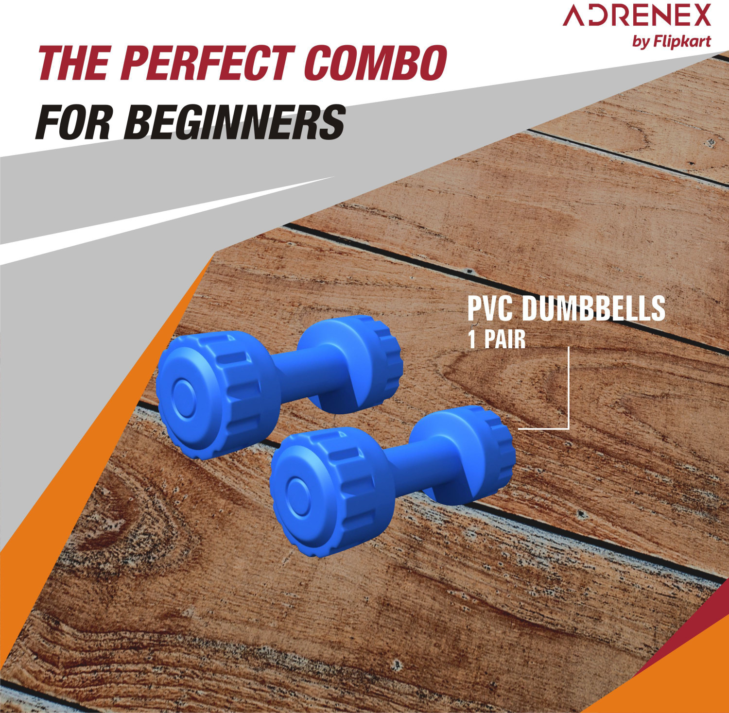 Image of Adrenex 40 kg Barbells, Dumbbells and Accessories Home Gym Combo