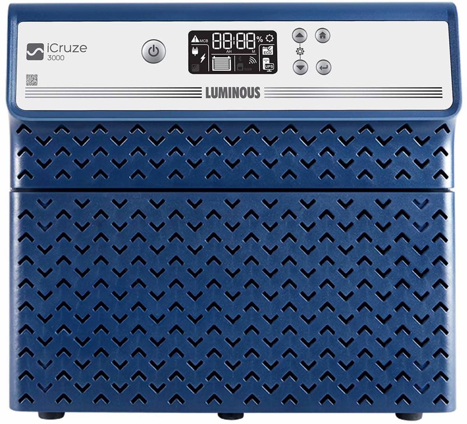LUMINOUS iCruze 3000 2.8 KVA 2240W Pure Sine Wave Super Inverter for Home, Office, and Shops (Dark Blue) with 24 Months Warranty Pure Sine Wave Inverter