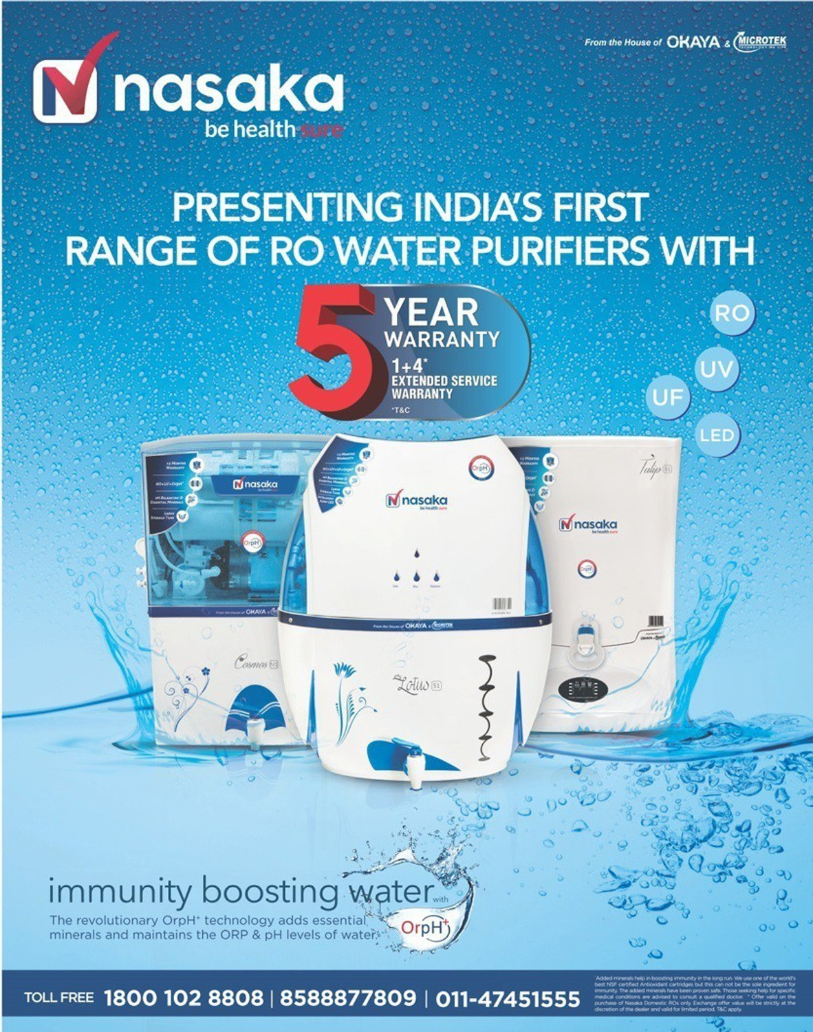 Image of NASAKA Cosmos S1 11 L RO + UV Water Purifier
