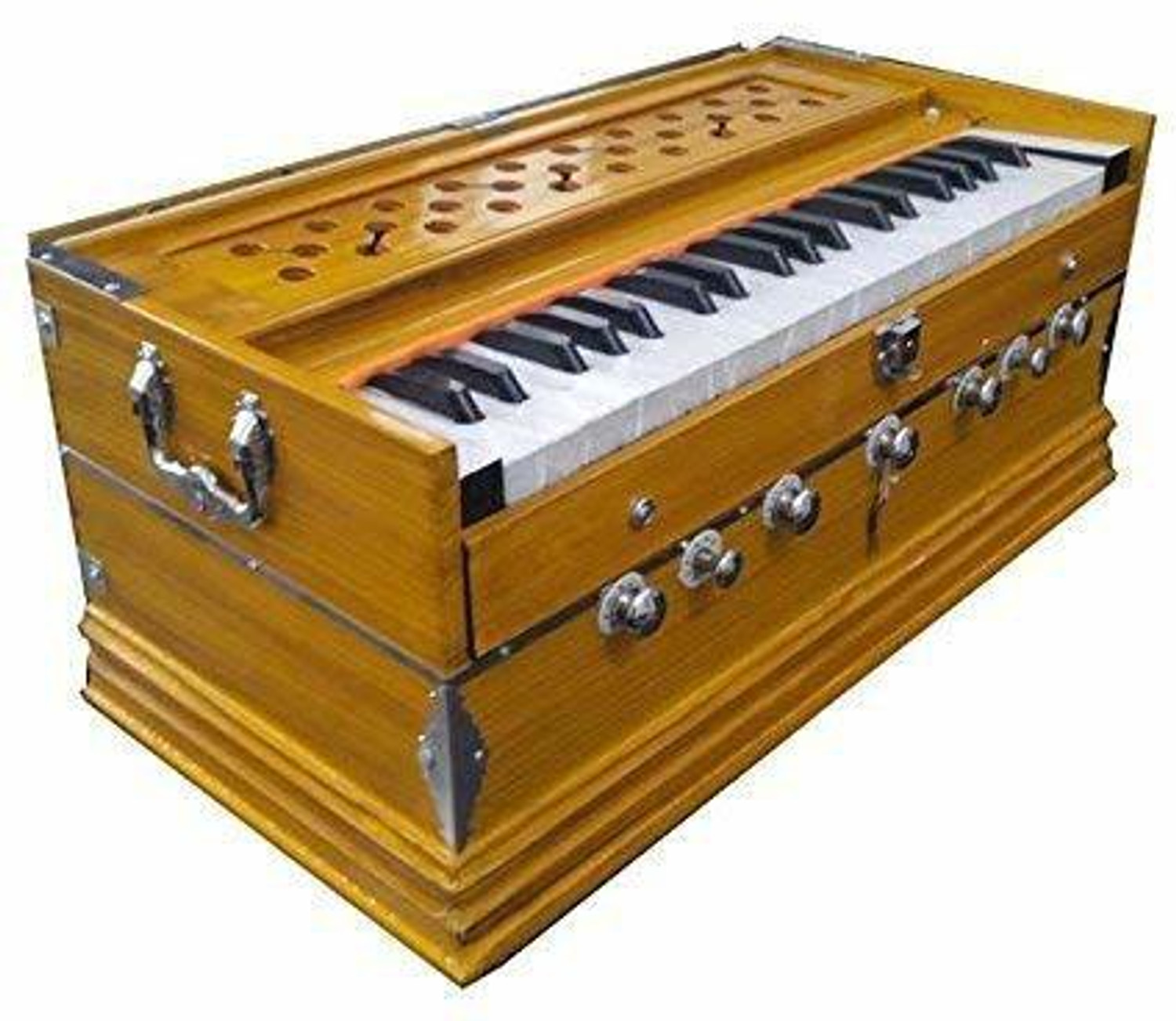 Image of SG MUSICAL Beginners and Professionals |7 Stopper | 3 1 /4 Octave HARMONIUM918 3.25 Octave Hand Pumped Harmonium