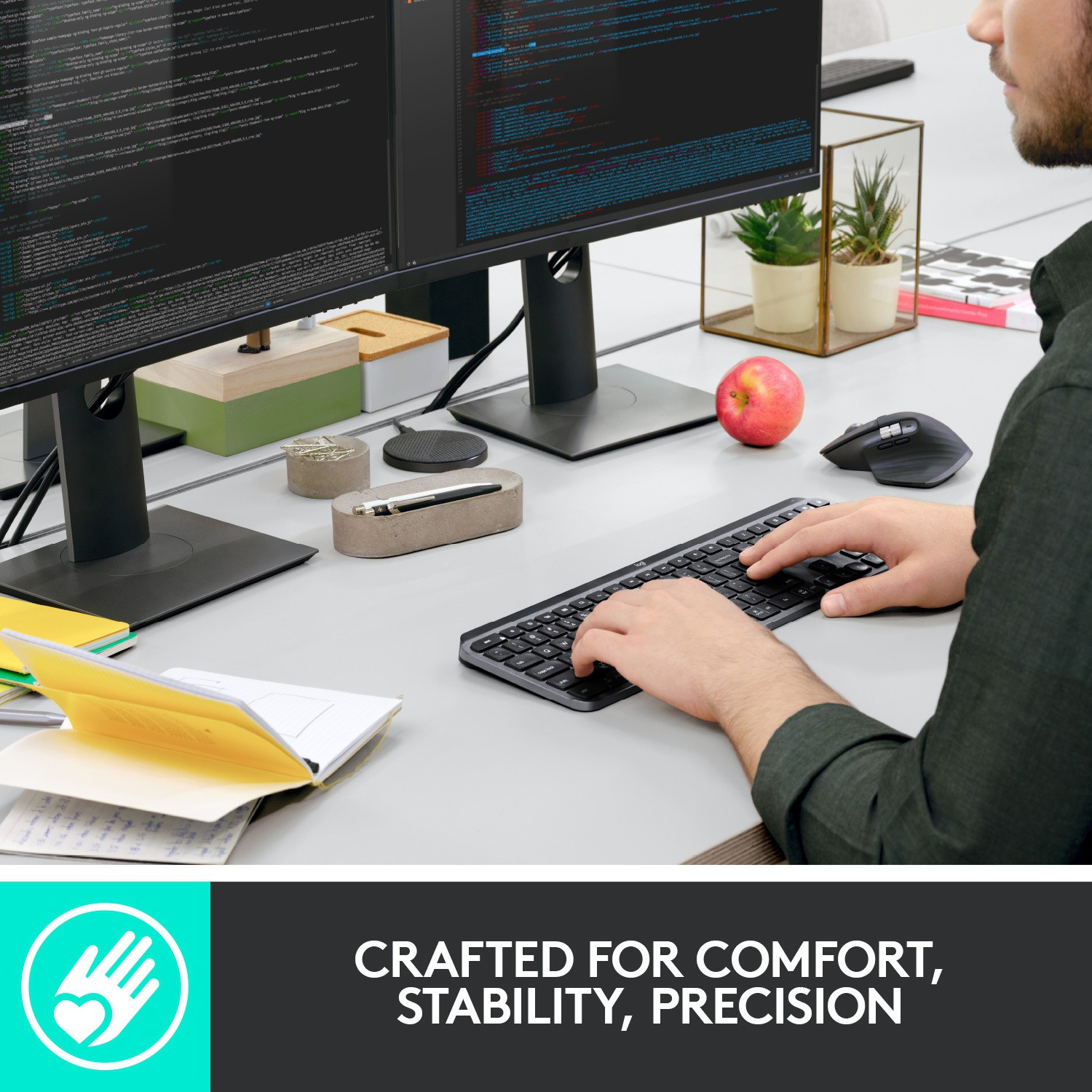 Image of Logitech MX Keys / Advanced Illuminated Wireless, Tactile Responsive Typing, Backlit Keys Wireless Standard Laptop Keyboard Compatible with Desktop, Laptop, Mac