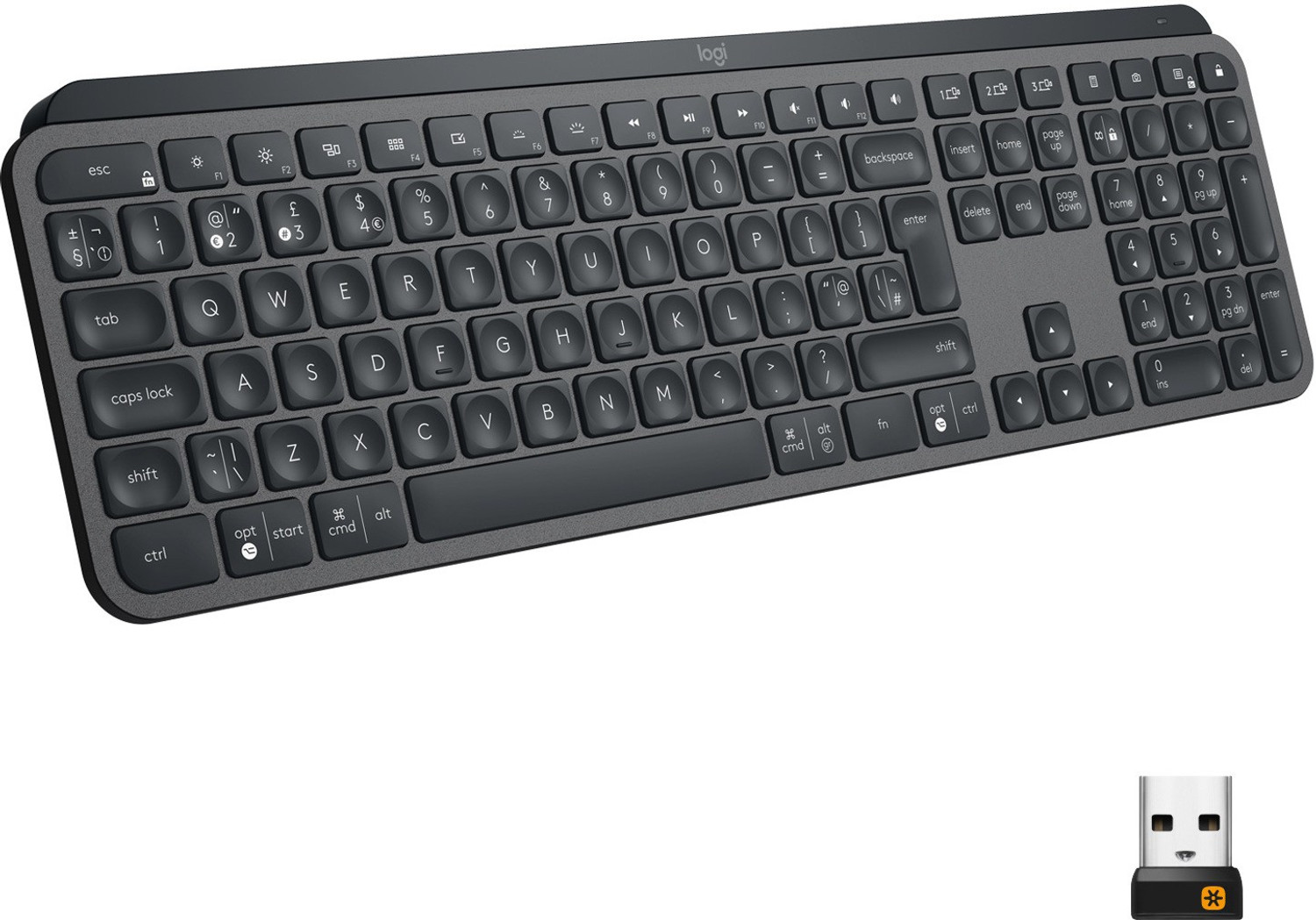 Image of Logitech MX Keys / Advanced Illuminated Wireless, Tactile Responsive Typing, Backlit Keys Wireless Standard Laptop Keyboard Compatible with Desktop, Laptop, Mac