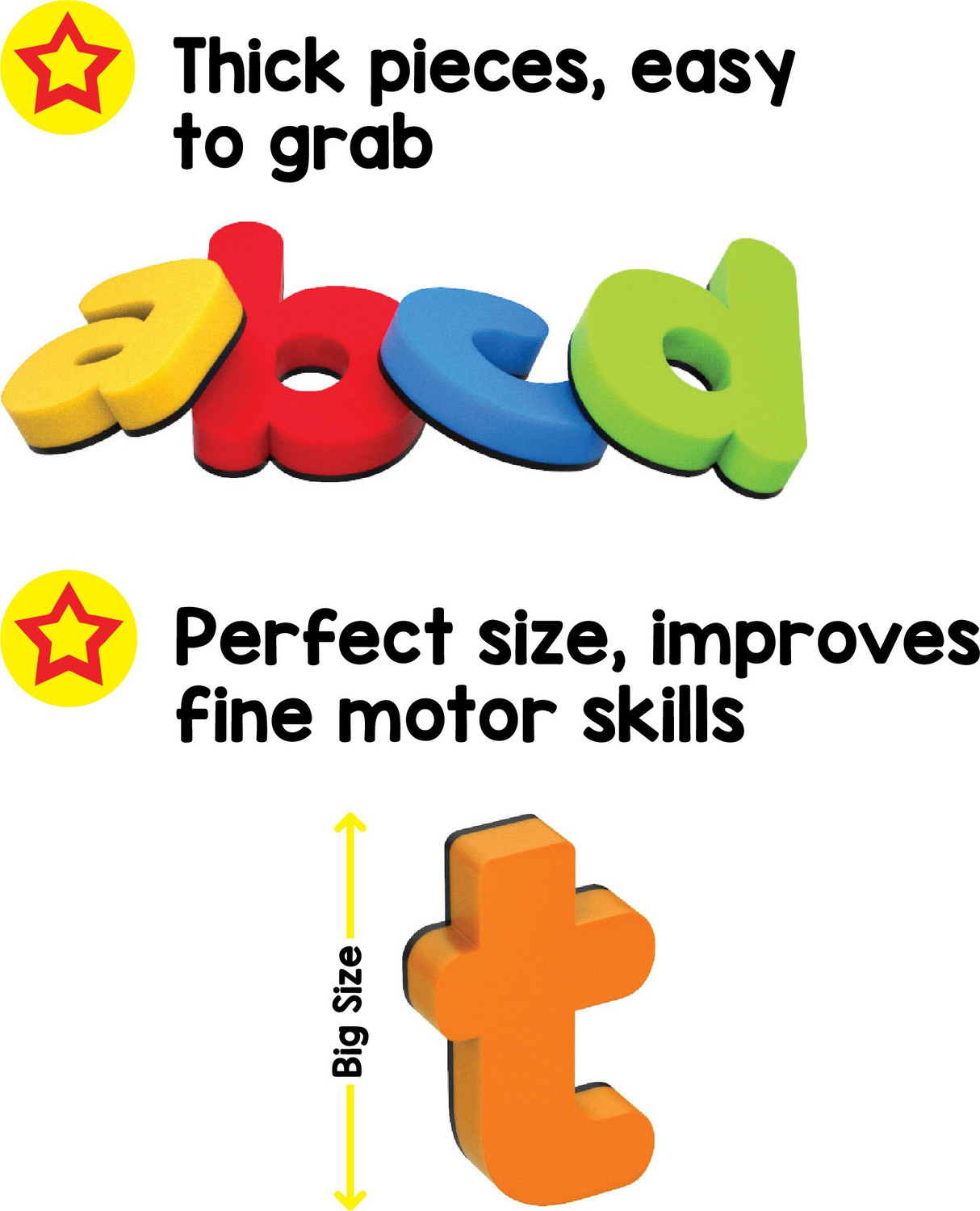 Image of PLAY PANDA Magnetic Learn to Write Small Letters - includes Write and Wipe Magnetic Board, 26 Small Letter Magnets, Dry Erase Sketch Pen and Duster - Simplify teaching and learning