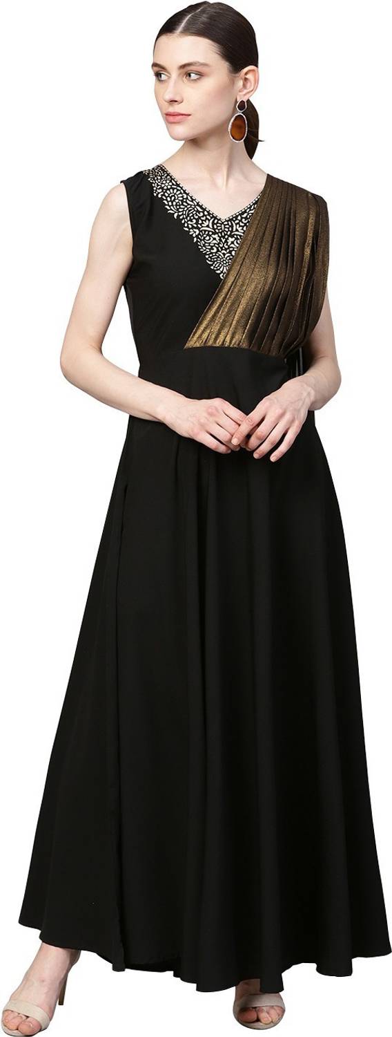 Ahalyaa Women Self Design A-line Kurta