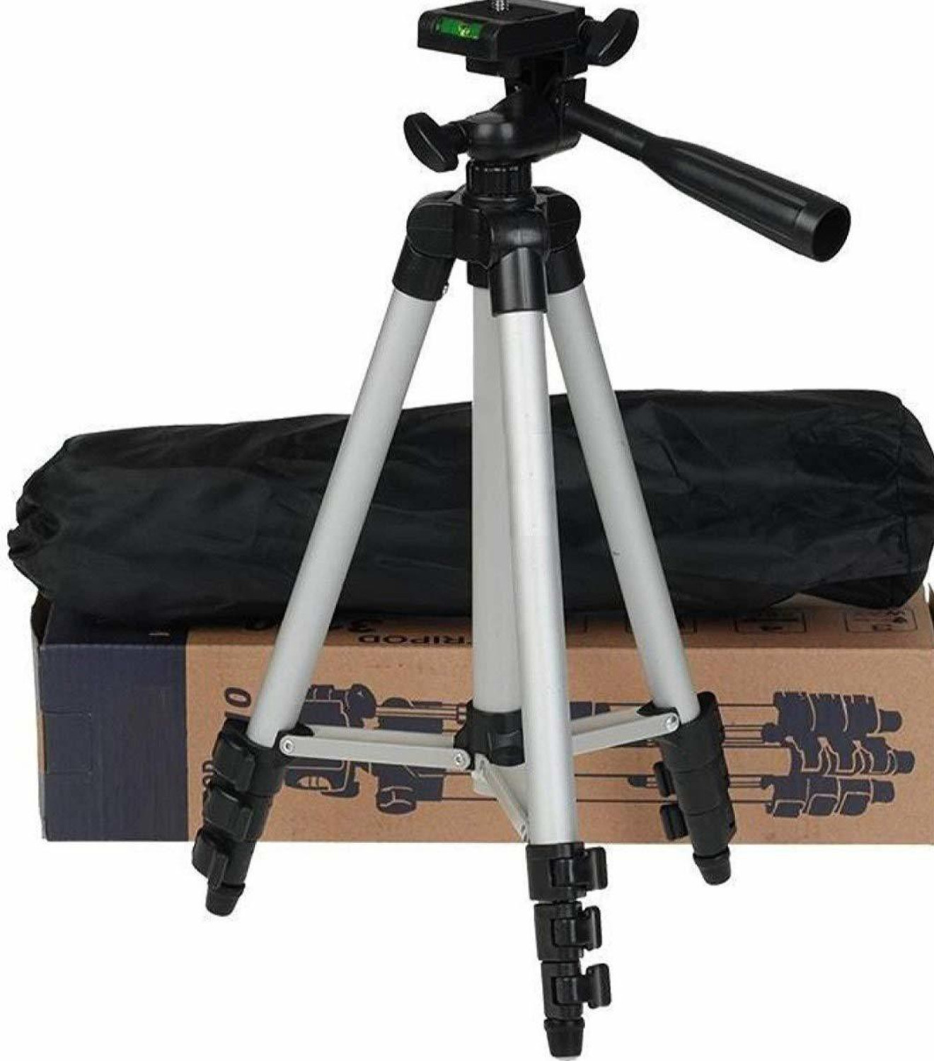 Image of GVJ TRADERS Mini Portable Adjustable Lightweight Aluminum Tripod Tripod Kit