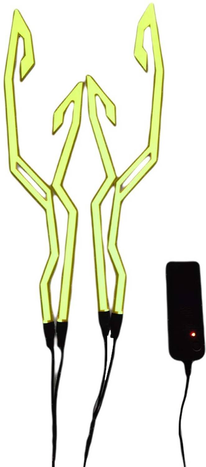 acube mart Motorcycle Bike Helmet Led Light Strip Kit Bar 3 Modes with 4 strips (yellow) LED Helmet Strip Light