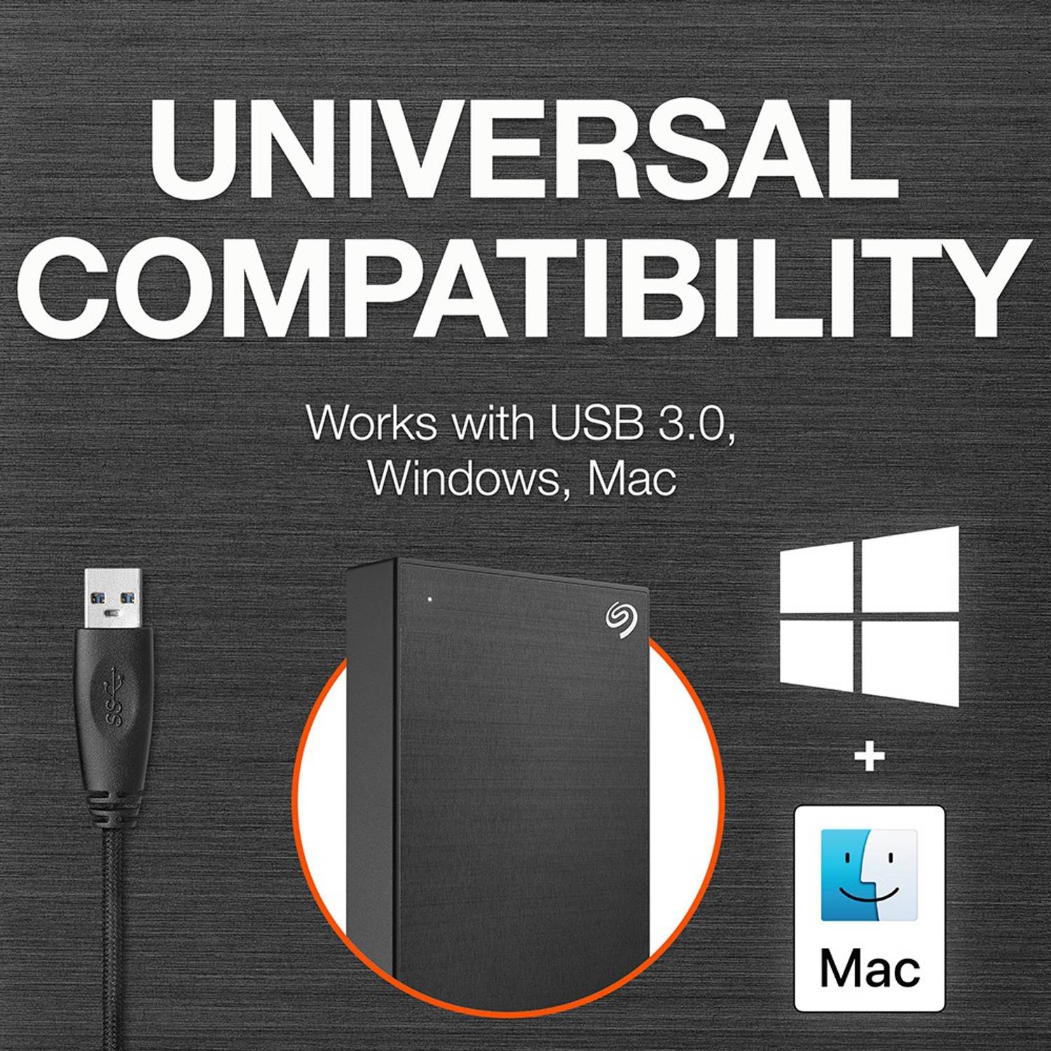 Seagate One Touch with Password Protection for Windows & Mac with