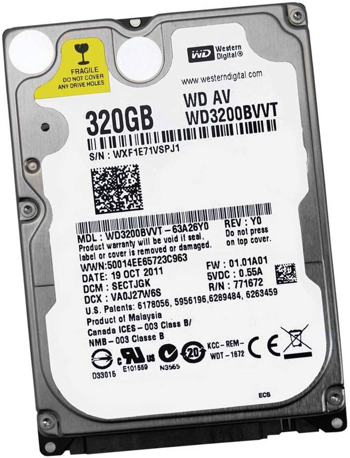 Win10□HDD320G&メモリ4G✧HDMI&テンキ✧ホワイトBIBLO❣❣ WD OEM 320 GB Laptop White SATA Internal Hard Disk Drive (HDD) (AV