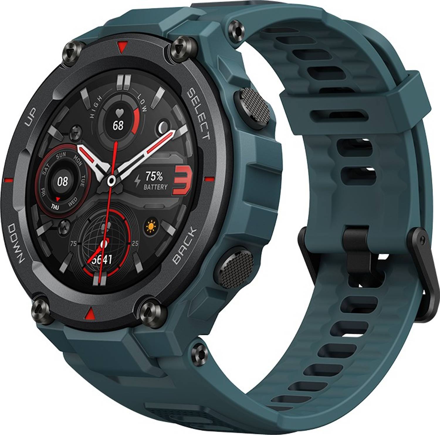 AMAZFIT T rex Pro 1.3HD AMOLED with advanced GPS & 10ATM water resistance Smartwatch