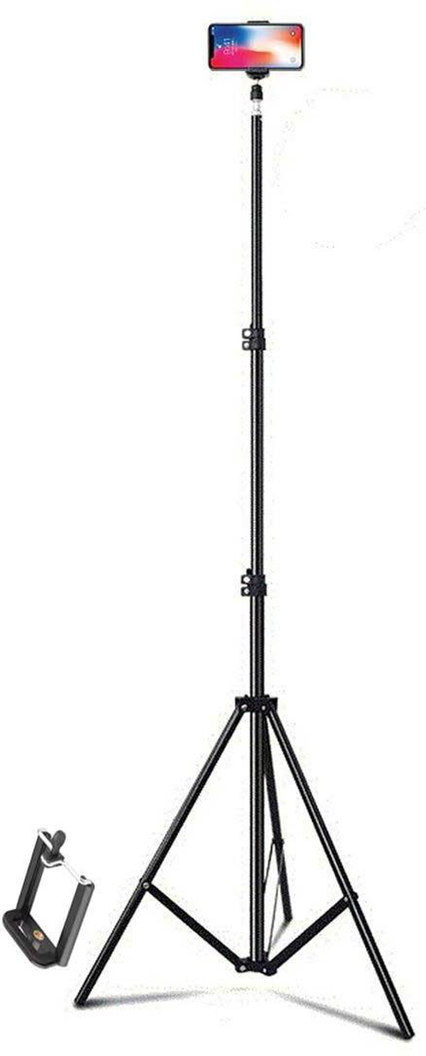 Image of RECTITUDE Tripod for Phone, 2.1 Meters Height,ripod Stand with Mobile Holder & Bluetooth Remote, Works with All Android and Smartphones Tripod