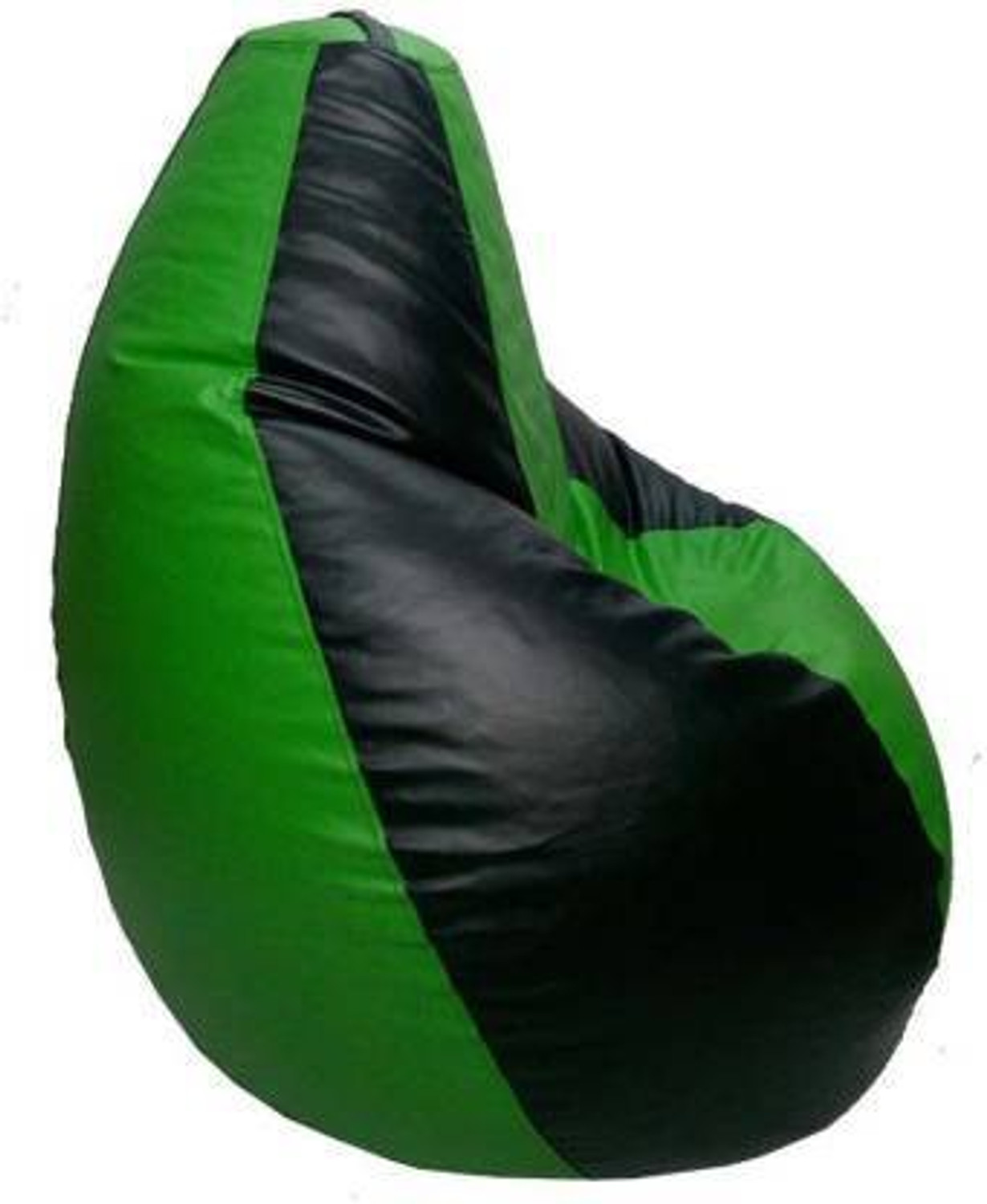Image of LAXIKON XXXL Tear Drop Bean Bag Cover (Without Beans) (Green, Black)