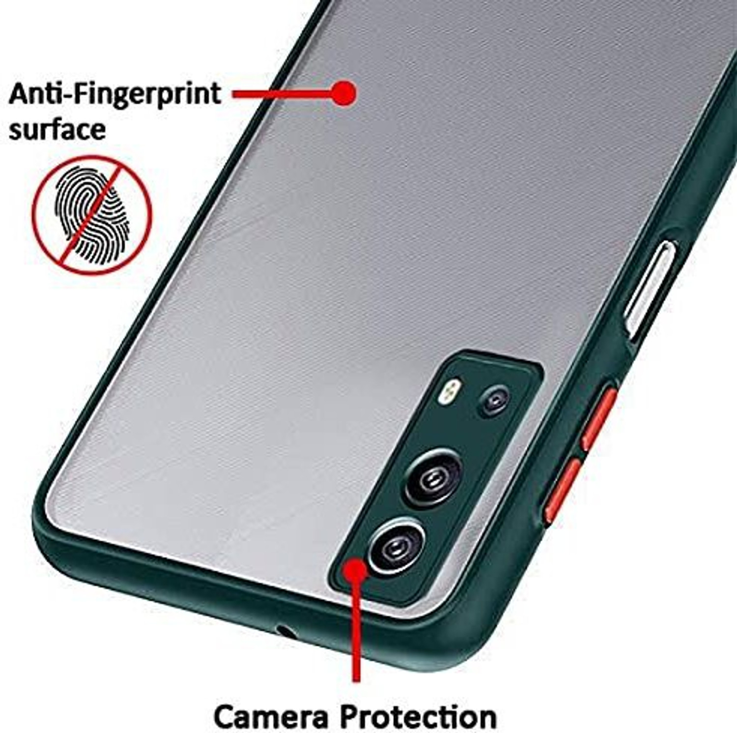 Image of Valueactive Back Cover for Back Case Cover, IQOO Z3 (5G), Camera Protection (Smoke)