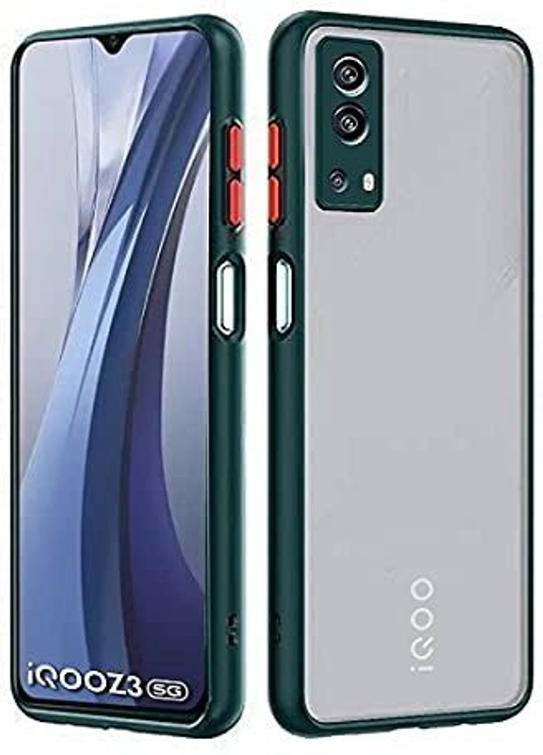 Image of Valueactive Back Cover for Back Case Cover, IQOO Z3 (5G), Camera Protection (Smoke)