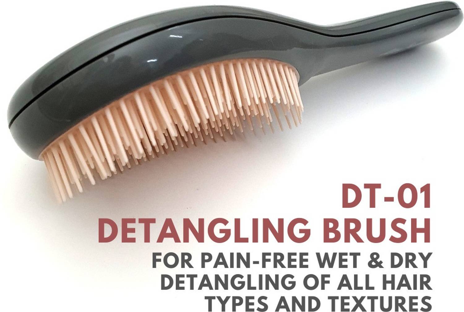 Alan Truman Detangling Brush Grey & Pink
