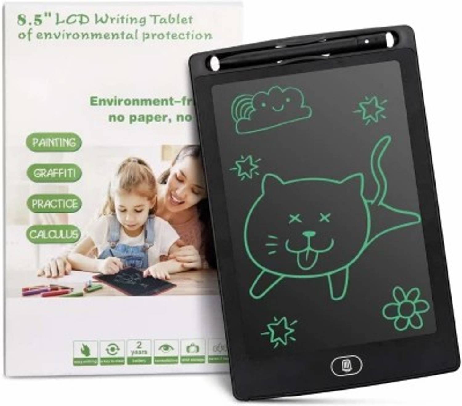 amesco Best Quality LCD Drawing Board | Electronic Writing Pad/Tablet Drawing Board, Toys, Kids Toys, Toys for Kids, Writing pad, LCD Writing pad, Writing Tablet, Kids Toys for Boys/Girls, Toys for Boys 4 Year, stoys for 2 Year Old, Drawing Tablet, 8.5Inch Screen, Remove Button