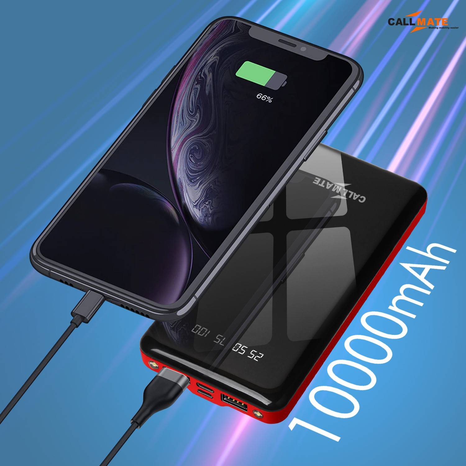 Callmate 10000mAh 15W Slim Power Bank - Image 4