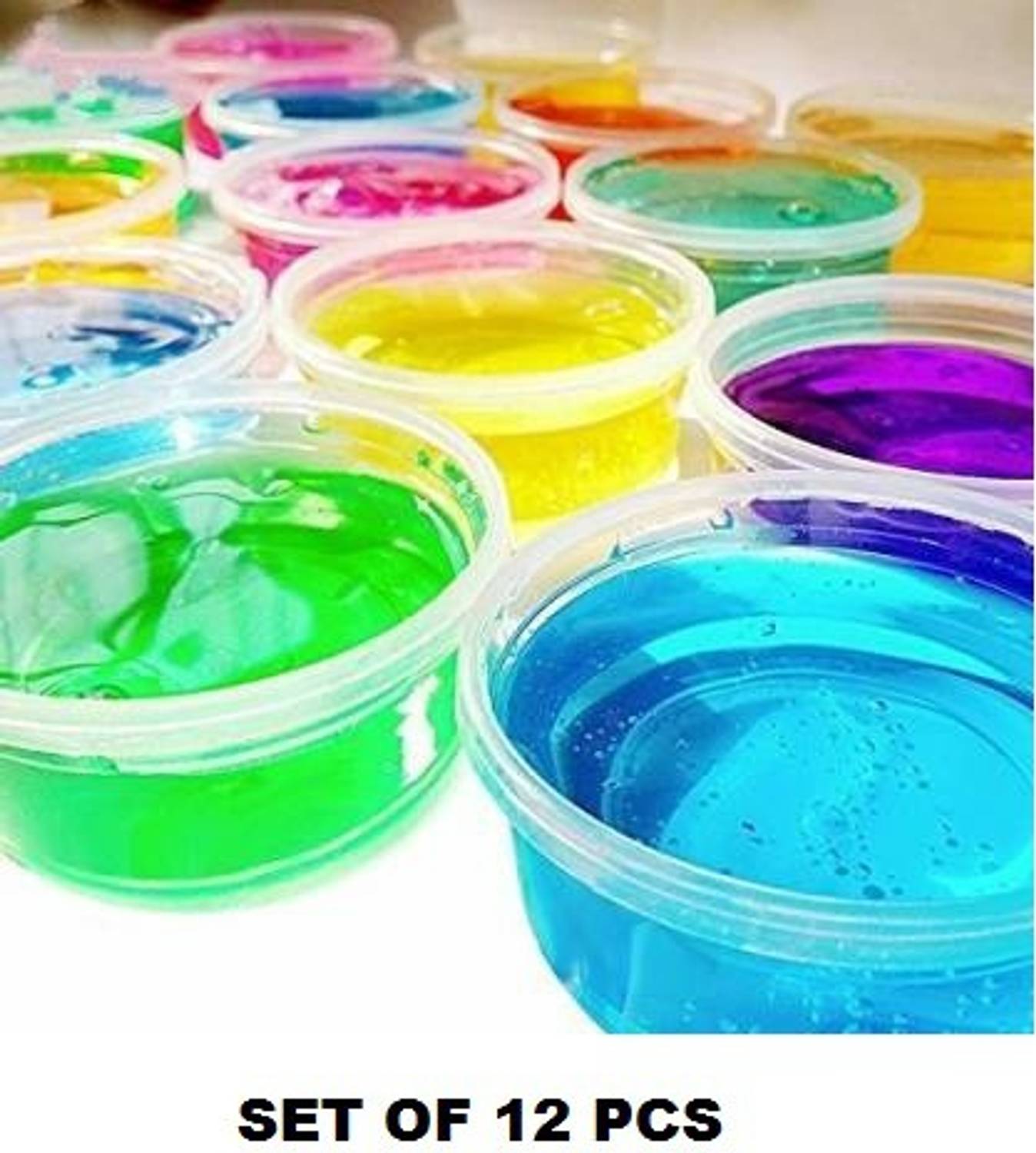 AKANSHA Scented Crystal Slime Non-Sticky Slime Putty Set of 12 Multicolor Putty Toy Multicolor Putty Toy