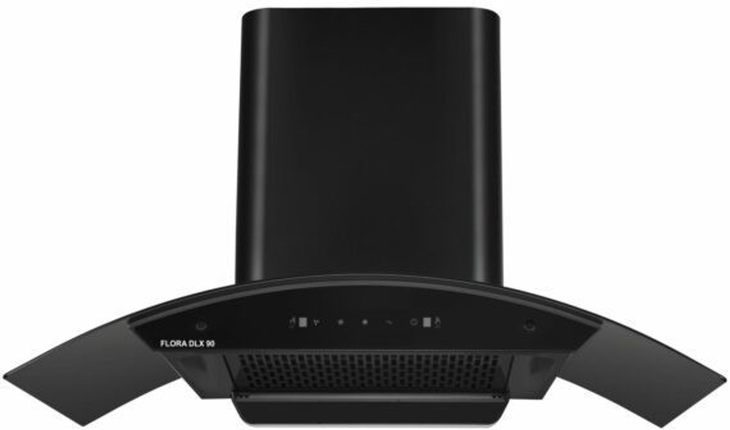 Image of Kutchina Flora DLX 90 Auto Clean Wall Mounted Black 1200 CMH Chimney