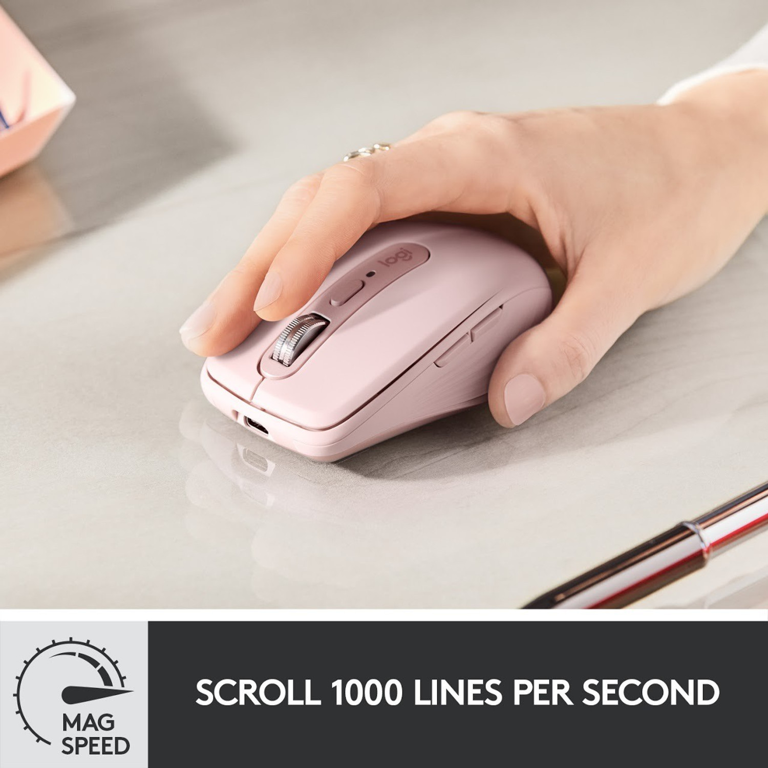 Image of Logitech MX Anywhere 3 / Magnetic Scrolling, Ergonomic, 4000DPI Sensor, Custom Buttons Ambidextrous Laser Mouse