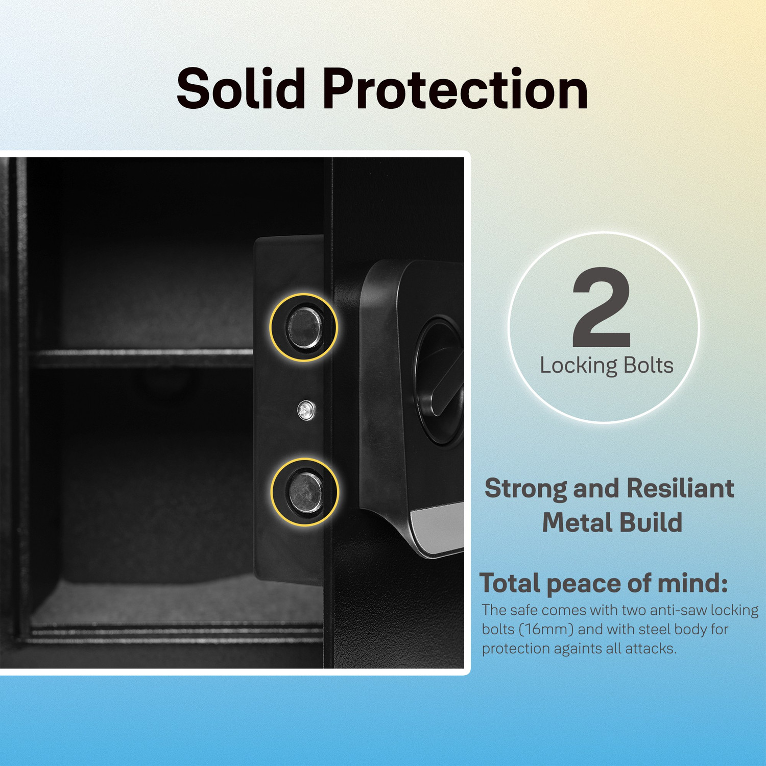 Image of Yale Stellar 41 Litres Biometric Safe Locker for Home & Office - Black Safe Locker (Biometric) Safe Locker