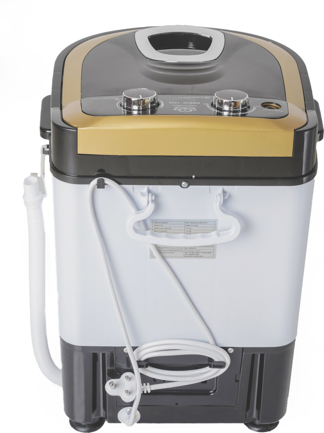 Image of DMR 3 /1.5 kg Washer with Dryer Ready to Wear Clothes Black