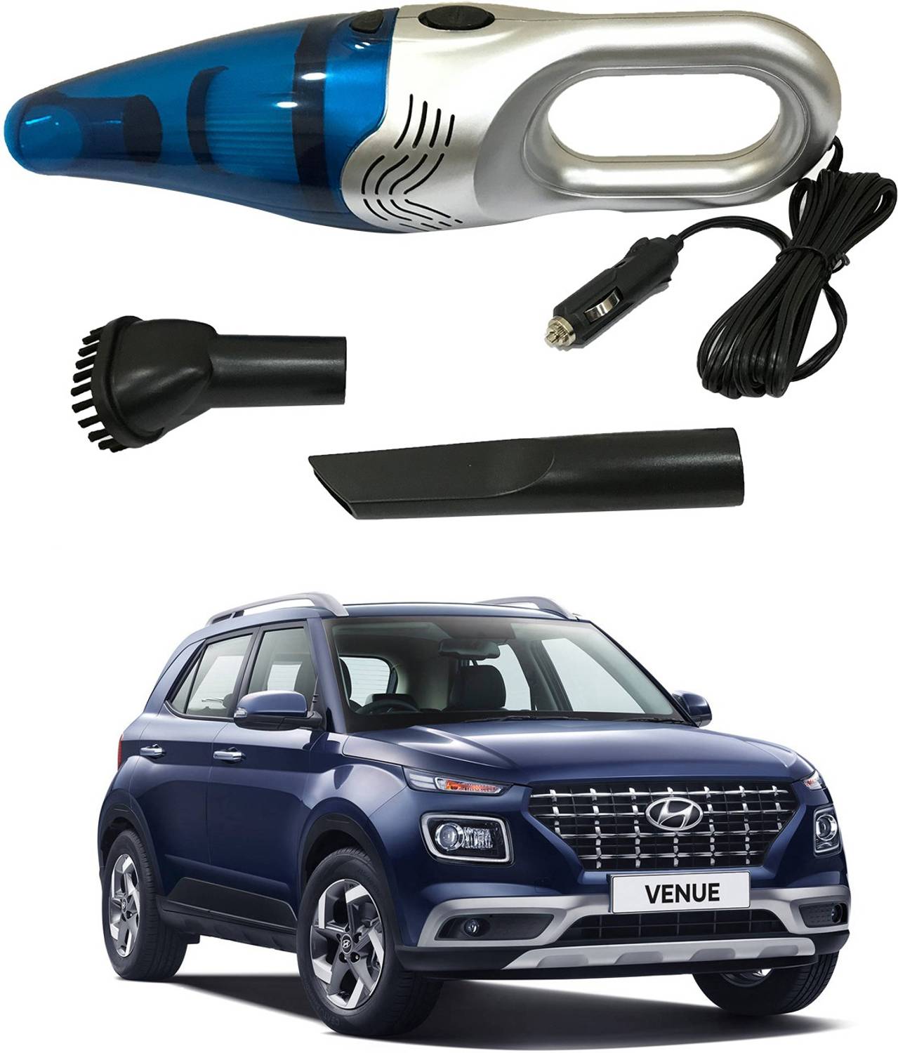 Oshotto 12V OSHO-VC-03 (3500 PA) 100W Portable For Hyundai Venue Wet & Dry Vacuum Cleaner
