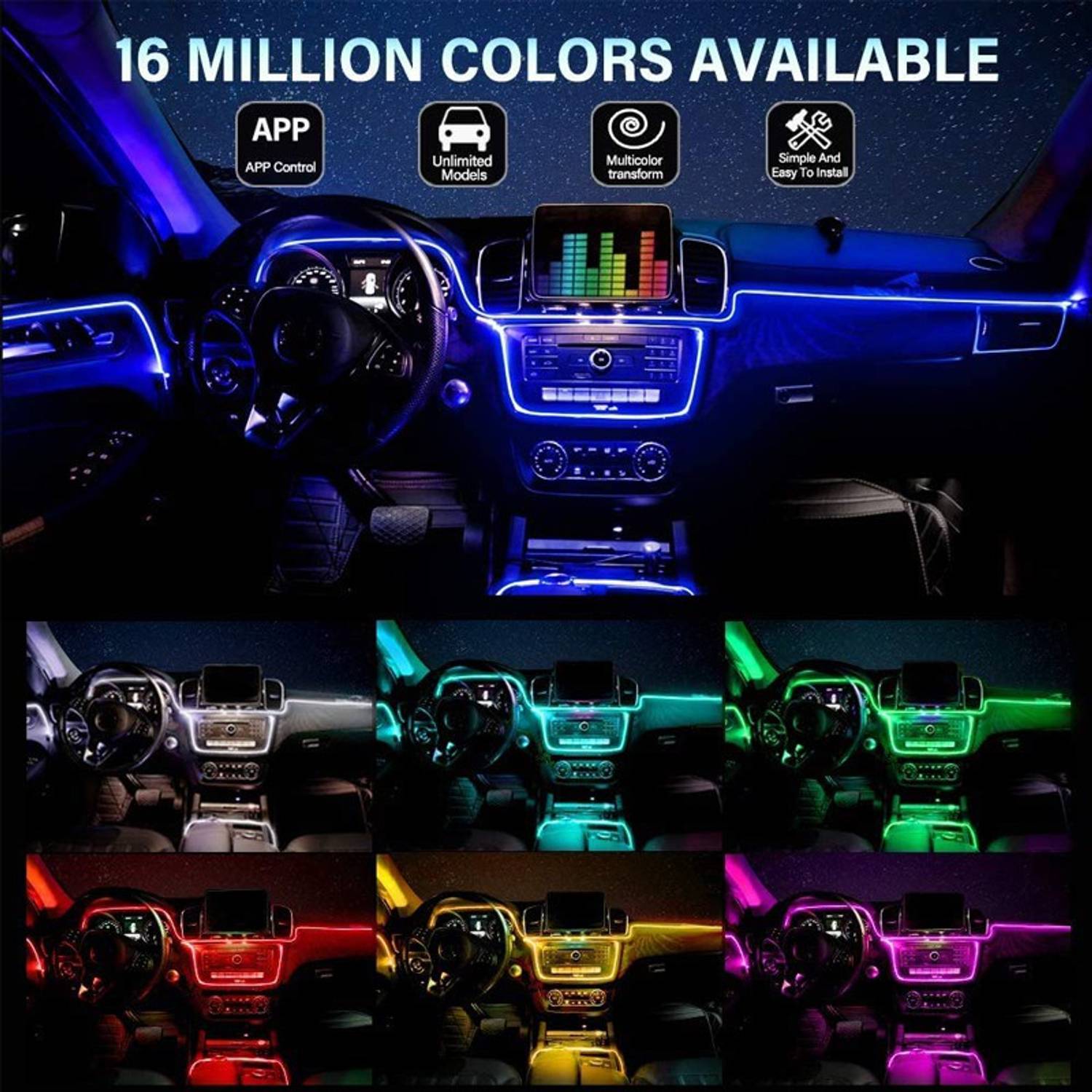 AutoPowerz Multicolor RGB Car Dashboard Lighting Kit - Image 5