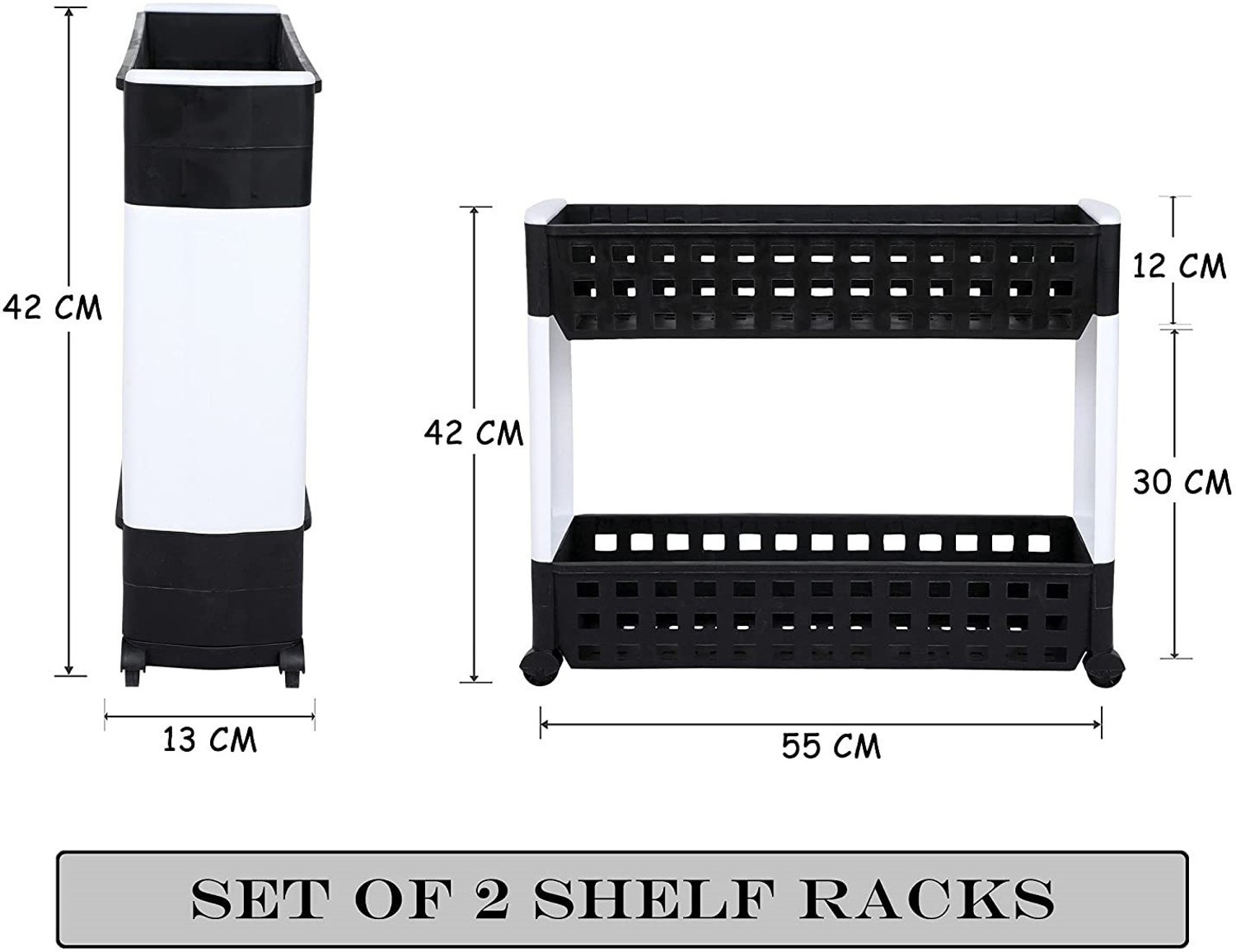 Image of Flipkart SmartBuy Dish Drainer Kitchen Rack Plastic 2 Layer | Dark Brown | Slim Modern Smart Storage Organizer-Plastic- Multipurpose & Easy-To-Move Slide Out Shelf Rack With Wheels For Home | Kitchen | Bedroom | Bathroom | Pantry | Washing & Utility Area