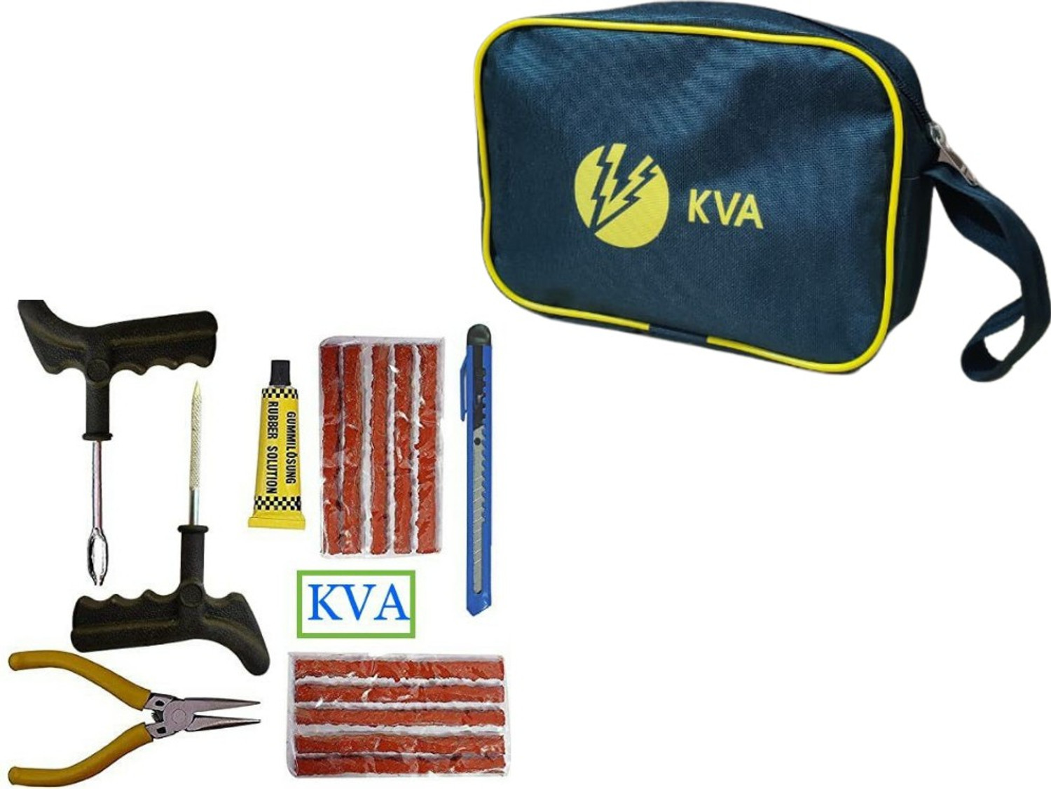 Image of KVA PLUS 007 Premium Tubeless Tyre Puncture Repair Kit