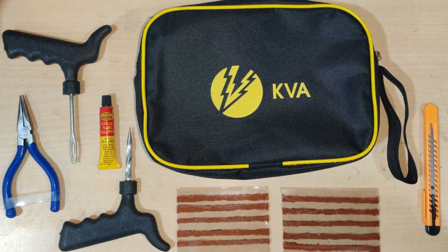 Image of KVA PLUS 007 Premium Tubeless Tyre Puncture Repair Kit