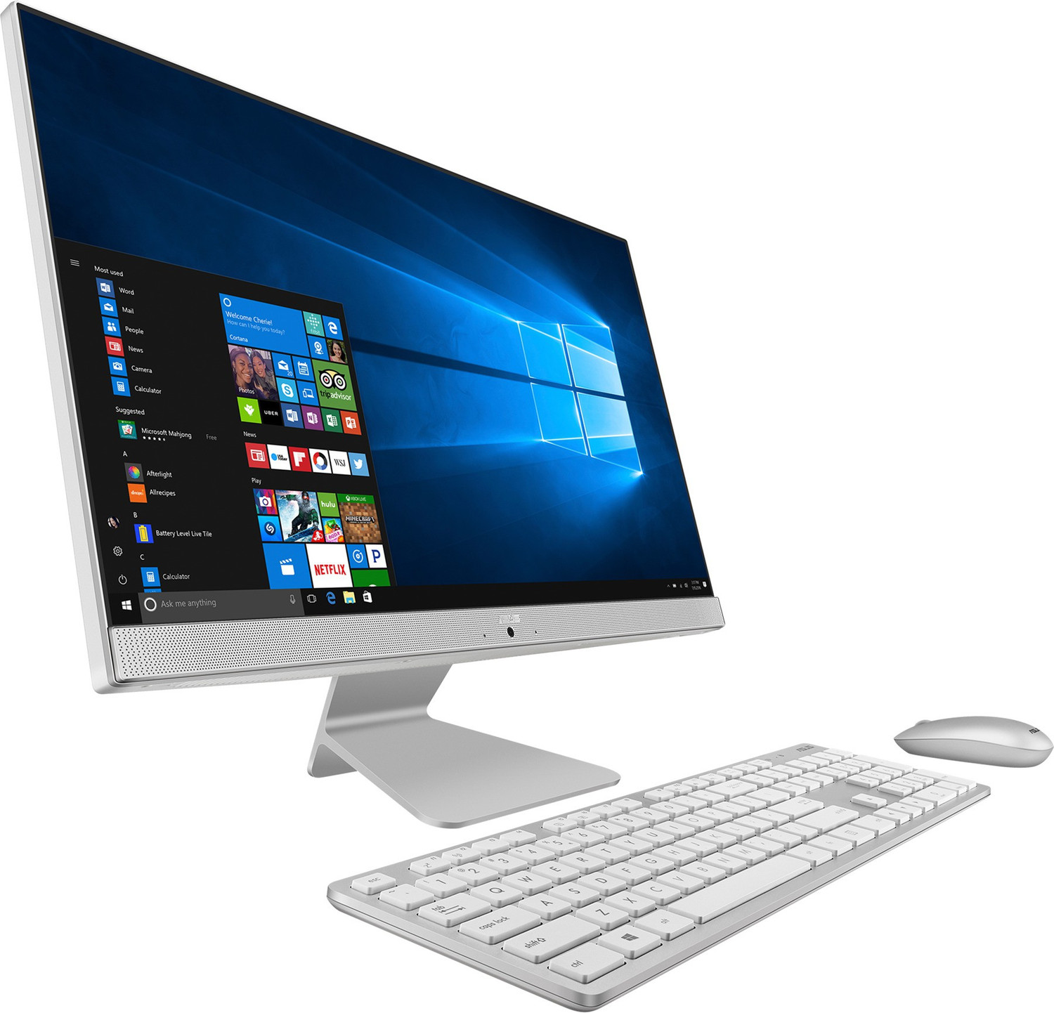 Image of ASUS Vivo AiO 24 Core i5 (11th Gen) (8 GB DDR4 /1 TB /256 GB SSD /Windows 10 Home /23.8 Inch Screen /V241EAK-WA008TS) with MS Office