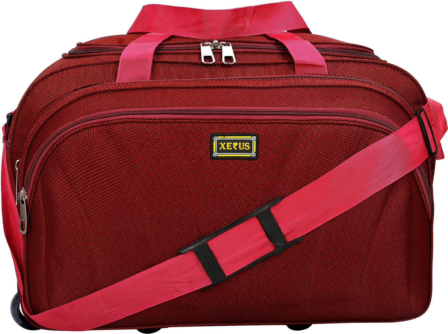 Image of XERUS (Expandable) Unisex (54 Cm) Travel Duffel Bag Light weight Waterproof Premium Quality Polyester /Nylon Fabric Material Luggage Bag Duffel With Wheels (Strolley)