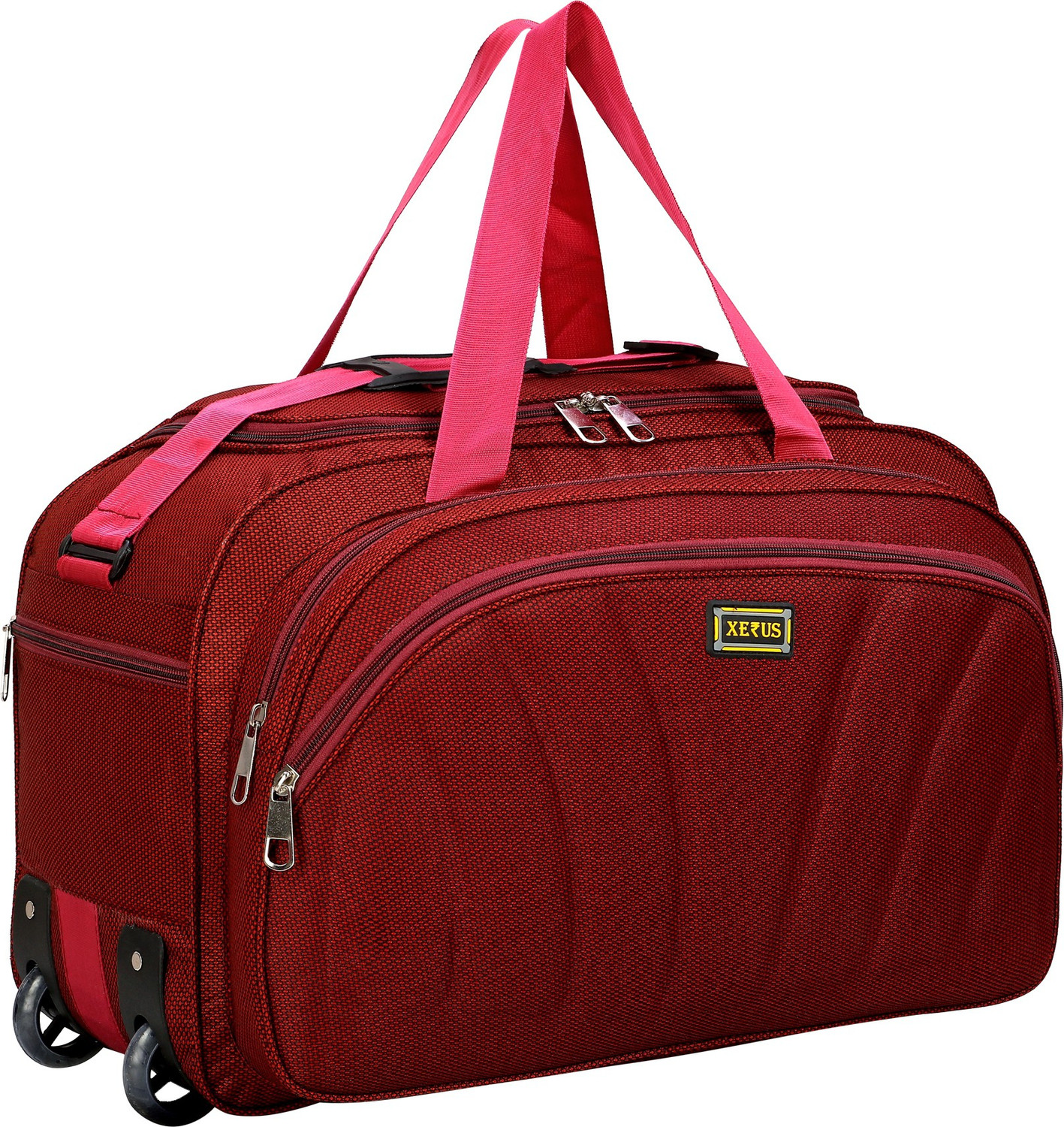 Image of XERUS (Expandable) Unisex (54 Cm) Travel Duffel Bag Light weight Waterproof Premium Quality Polyester /Nylon Fabric Material Luggage Bag Duffel With Wheels (Strolley)