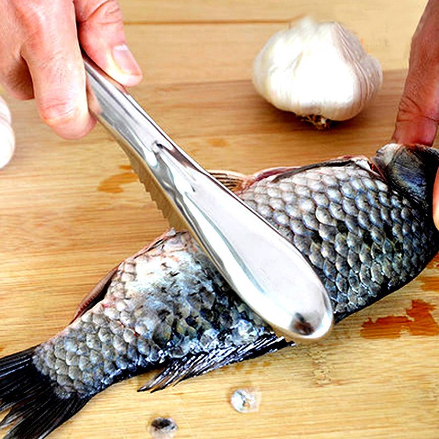 ADONIZ Fish Scaler Remover with Stainless Steel Fish Scaler