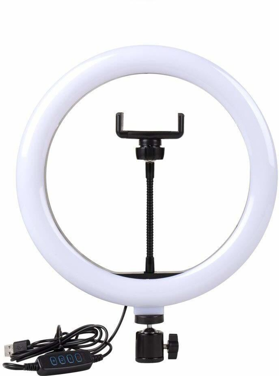 Image of Gentle e kart Big 7 fit Tripod Stand with 10 Inches LED Ring Light-Live Stream Phone Holder Ring Flash
