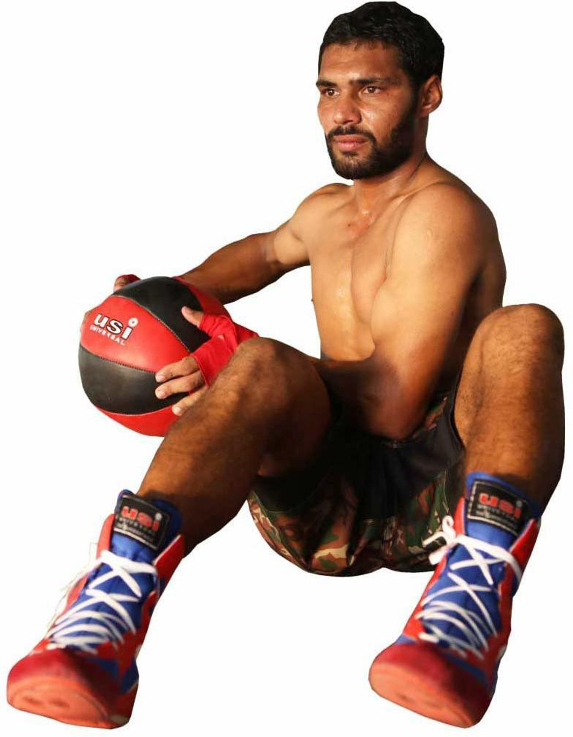 Image of USI UNIVERSAL Leather Medicine Ball 736SL8 (Pack Of 1) Medicine Ball