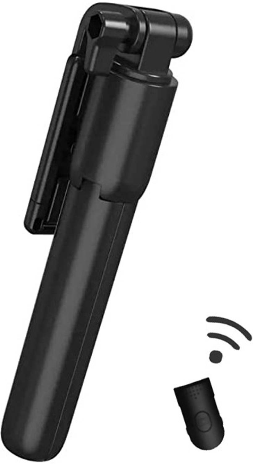 amesco Highly 3 in1 Selfie Stick Multi-Function Wireless Bluetooth R1 Selfie Stick with Remote Shutter 360 Rotate Extendable Handheld Foldable Mini Tripod Stand Foldable | Tripod | Selfie Stick | Bluetooth Shutter for Smartphones Professional Remote Control Selfie Stick Monopod 3 Axis Gimbal for Mobile