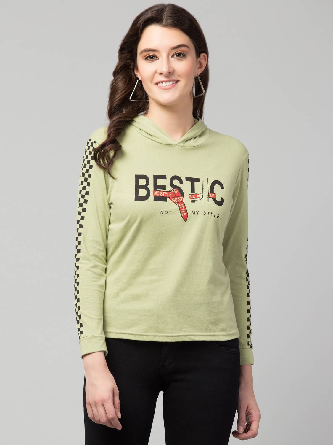 ANANTA DESIGN Full Sleeve Printed Women Reversible Sweatshirt