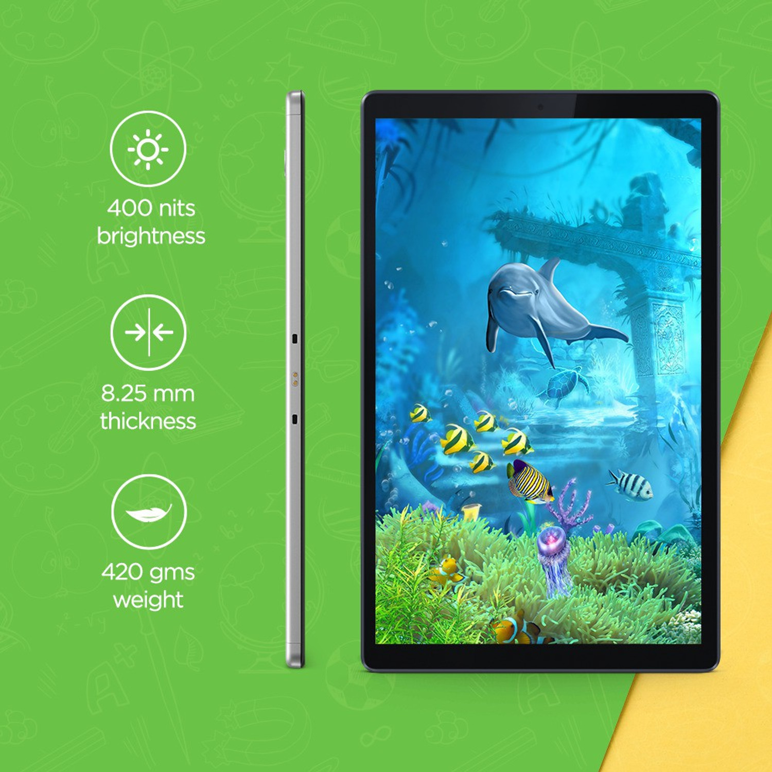 Image of Lenovo Tab M10 2nd Gen 3 GB RAM 32 GB ROM 10.1 inch with Wi-Fi Only MediaTek Helio P22T Tablet (Platinum Grey)