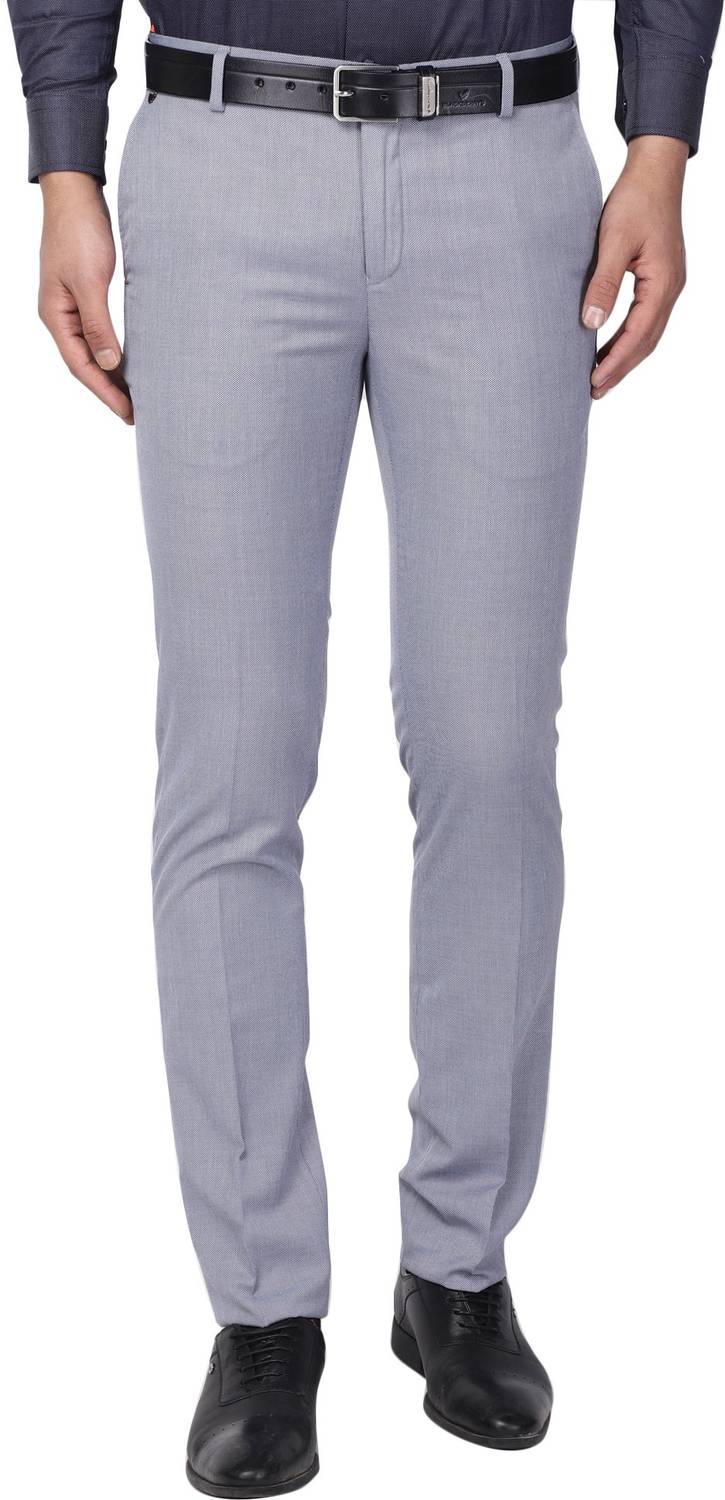 Blackberrys Slim Fit Men Grey Trousers
