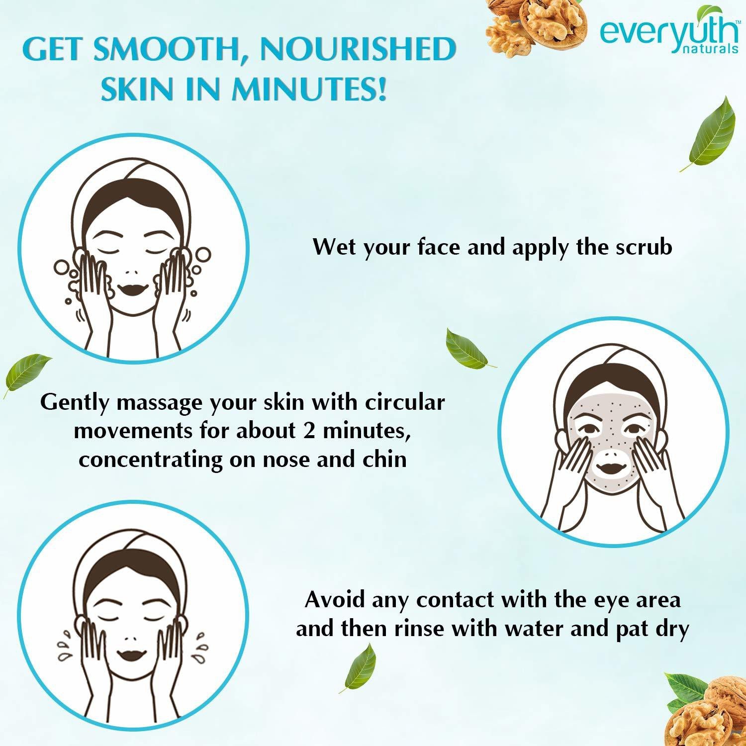 Image of Everyuth Naturals Naturals Exfoliating Walnut Scrub 100g Pack of 2 Scrub (200 g)