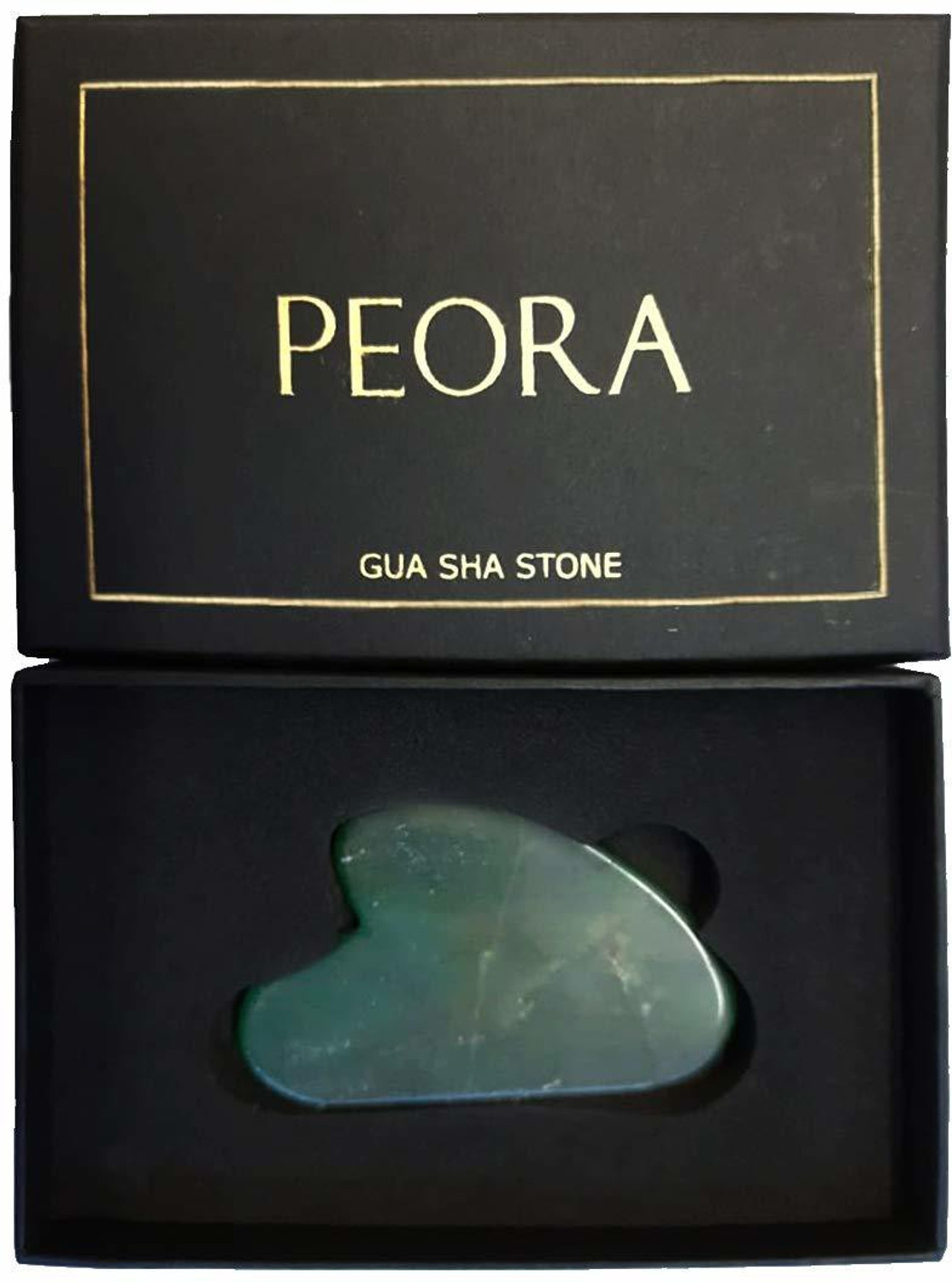 Image of PEORA Green Jade Gua Sha Stone Handcrafted Natural Himalayan Healing Stone Gua Sha Face Massage Tool for Stress Relief and Anti-Aging Scraping Facial Massager for Acupuncture Trigger Point Therapy
