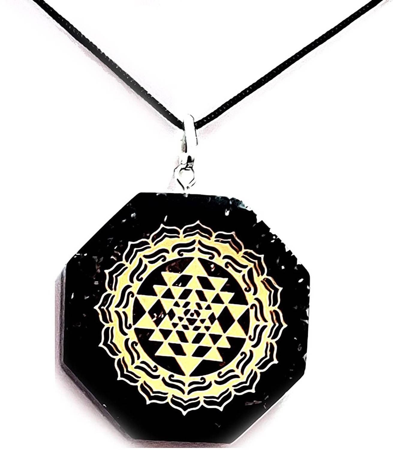 AIR9999 Tourmaline Crystal, Resin Pendant
