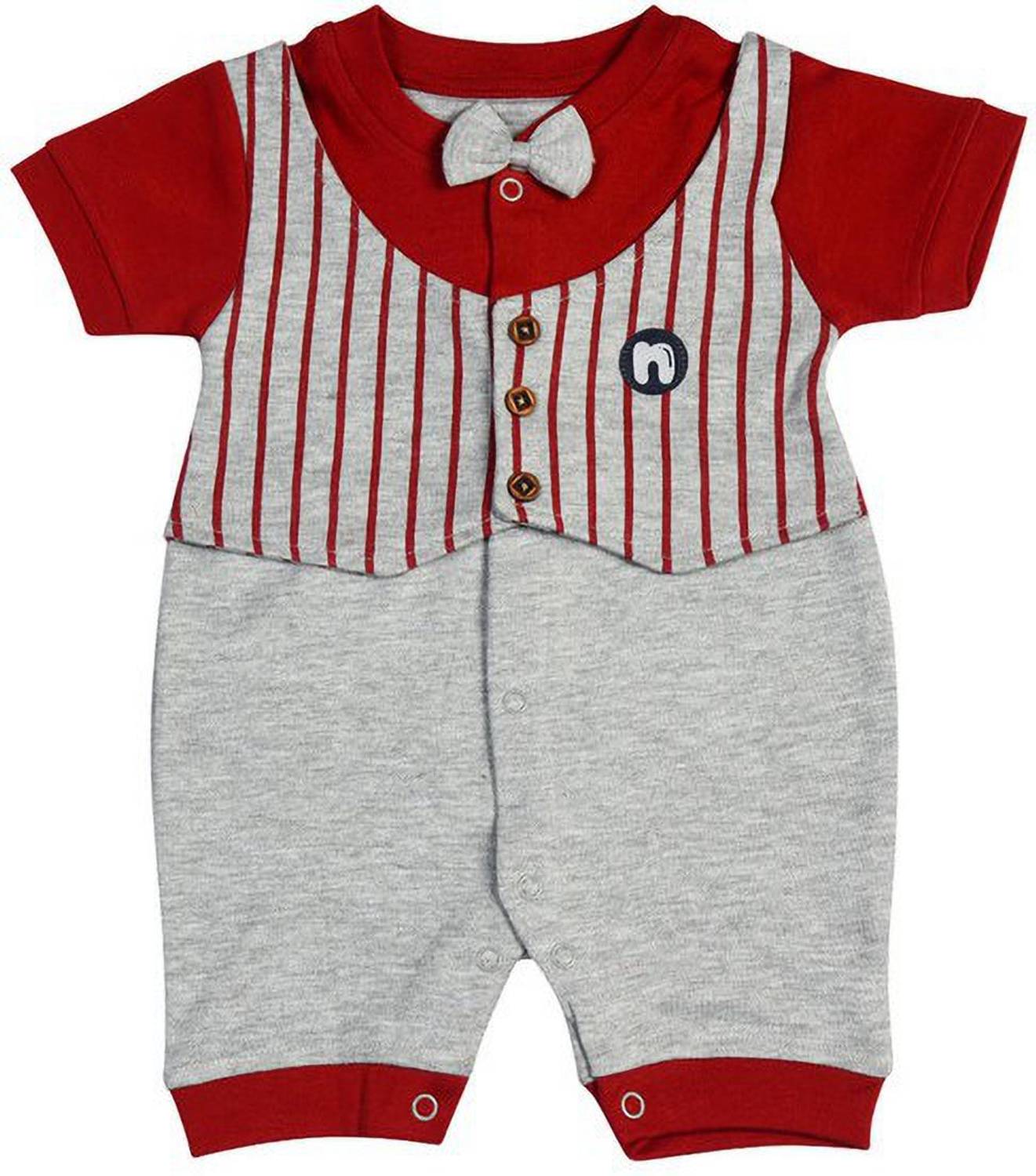 Covetus Romper For Baby Boys & Baby Girls Party Striped Pure Cotton