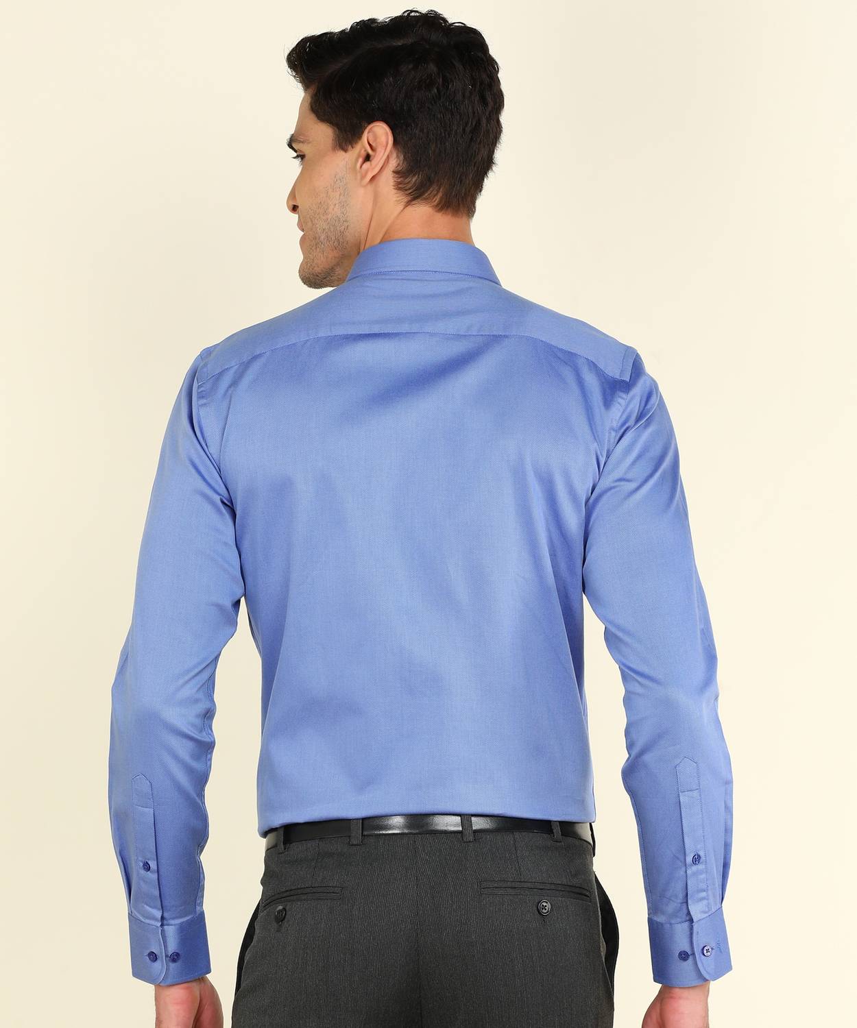 PARK AVENUE Men Solid Formal Blue Shirt - Buy PARK AVENUE Men
