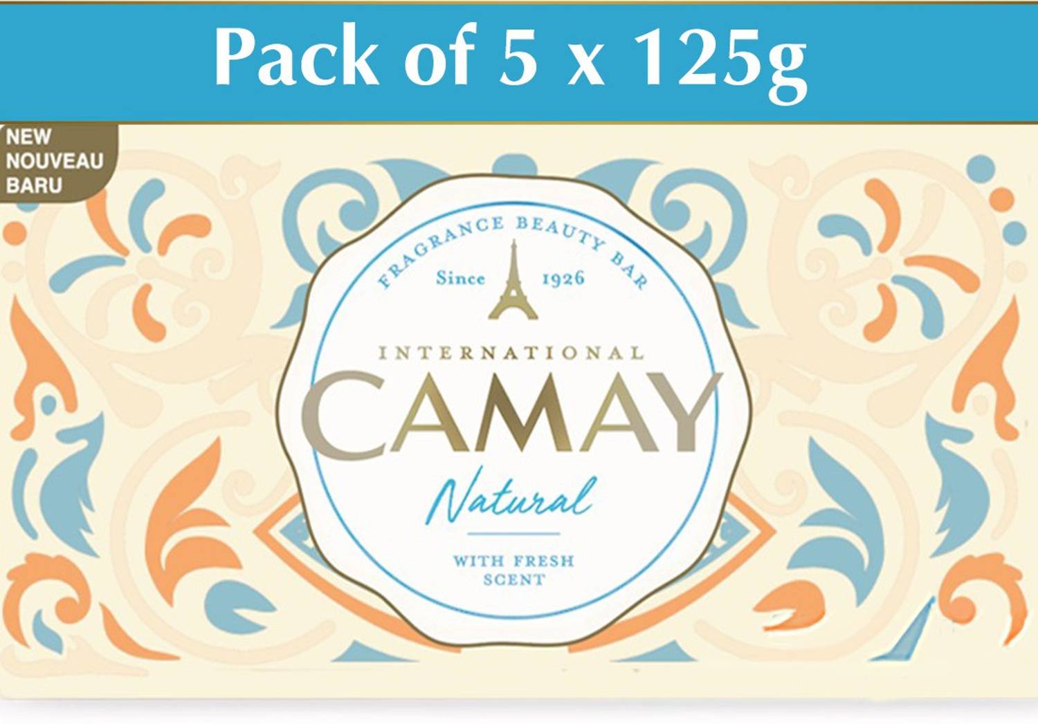 Camay Natural International Beauty Bar| Fresh Fragrance| For All Skin Types 125g PO5