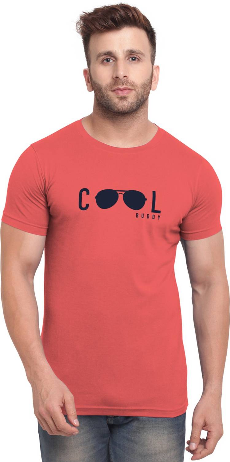 Bullmer Printed Men Round Neck Red T-Shirt