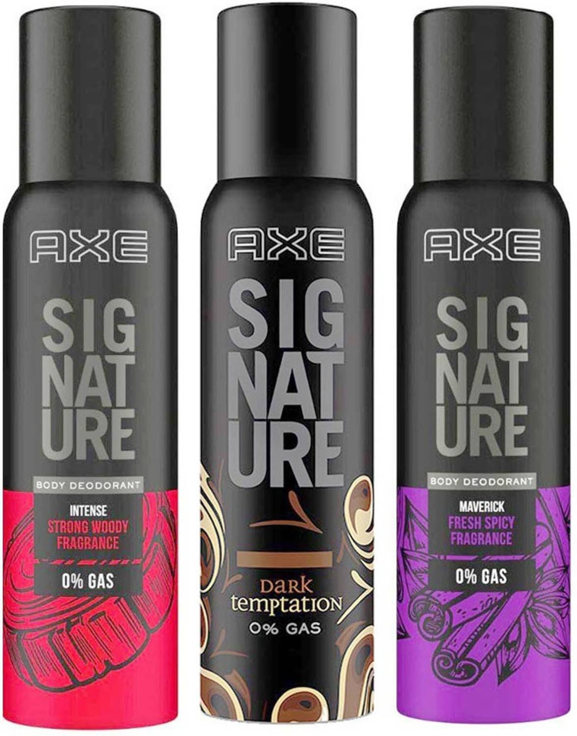 AXE Signature Intense 122ml + Dark Temptation 122ml + Maverick Body Deodorant 122ml Deodorant Spray - For Men